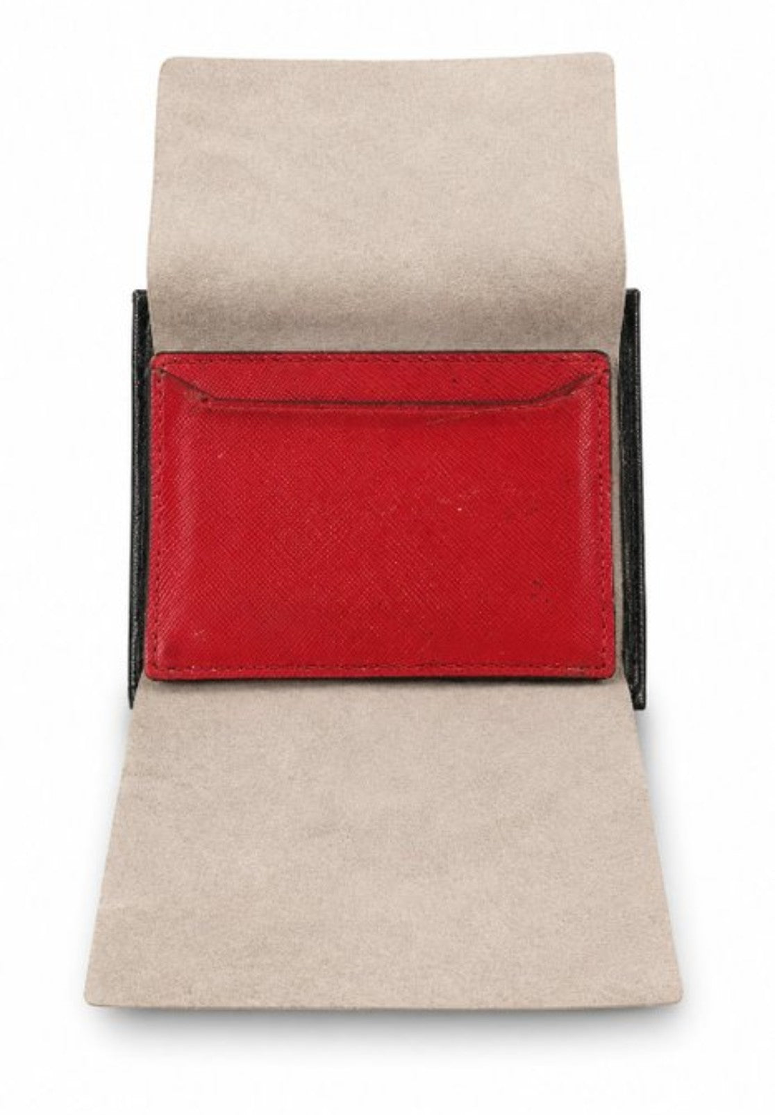 Prada Saffiano Metal Kartenetui Rot | Vintage Cardholder
