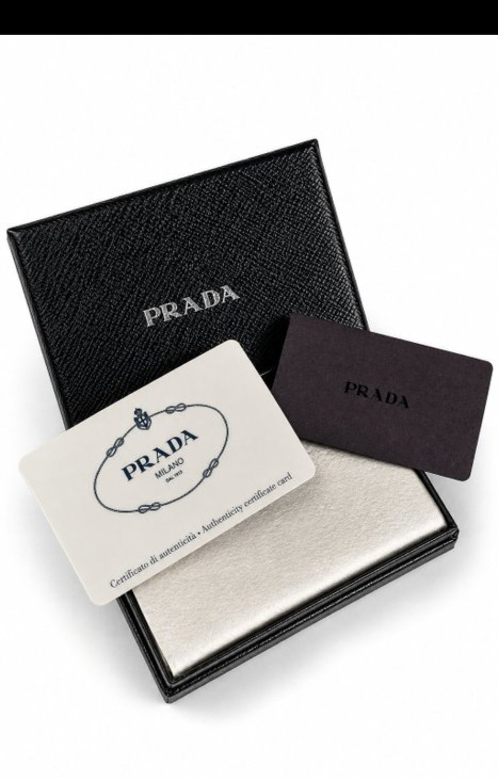 Prada Saffiano Metal Kartenetui Rot | Vintage Cardholder